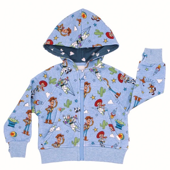 Little Sleepies PLAY Disney Toy Story Pals Bamboo Jersey Zip Hoodie 18-24 months - Picture 2 of 7